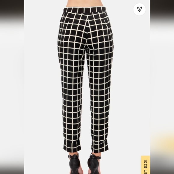 Lulu's black and white print pants - Picture 3 of 9